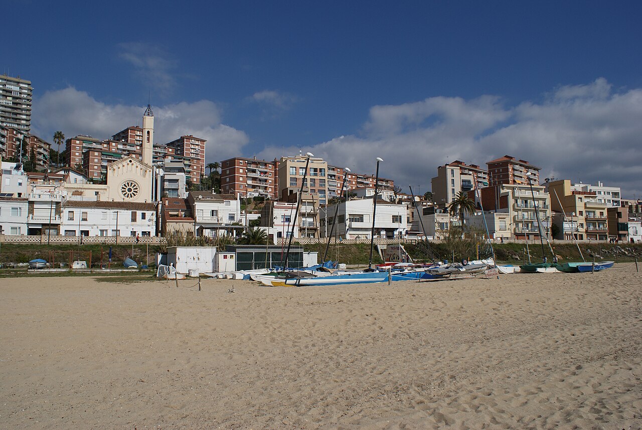 Vista de Montgat y la costa del Maresme